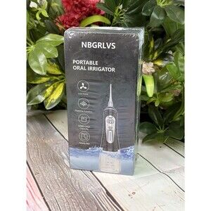 NBGRLVS Portable Oral Irrigator Water Flosser IPX7 Waterproof 6 Modes 320ml NIB